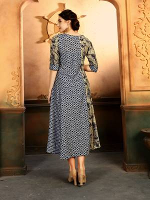Multicolor printed rayon kurti 2