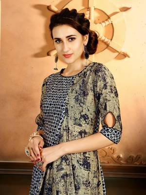 Multicolor printed rayon kurti 4