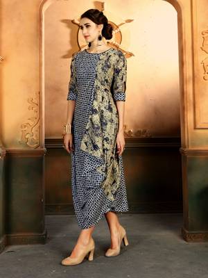 Multicolor printed rayon kurti 5