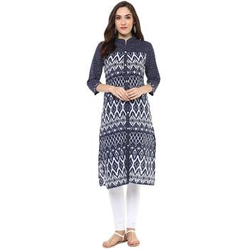 Blue Printed Cotton Kurtis 2