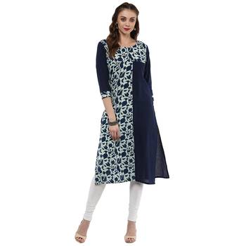 Indigo Printed Cotton Kurti 2