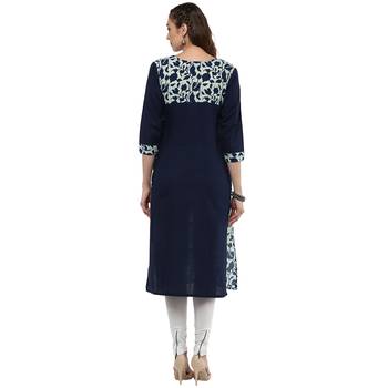 Indigo Printed Cotton Kurti 5