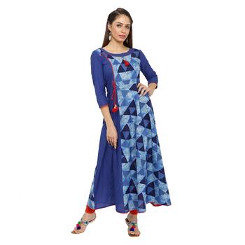 Indigo Printed Cotton Kurtis 1
