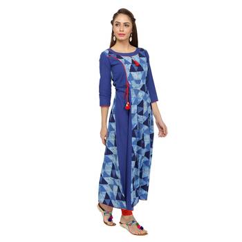 Indigo Printed Cotton Kurtis 2