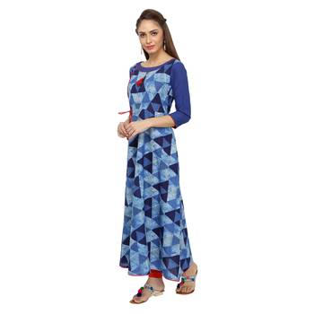 Indigo Printed Cotton Kurtis 3