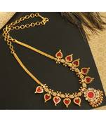 Beautiful Kerala Style Red Designer Necklace Dj19200