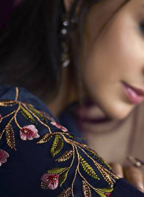 Royal Blue Silk Blend Readymade Suits 3