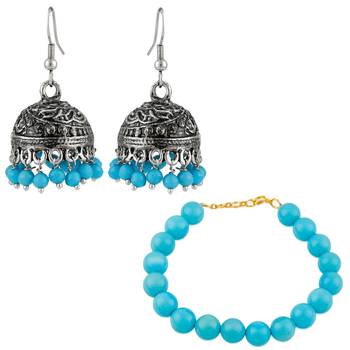 Blue crystal earrings 1