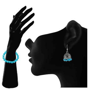 Blue crystal earrings 2
