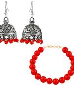 Red crystal earrings
