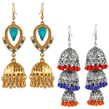 Multicolor crystal earrings 1