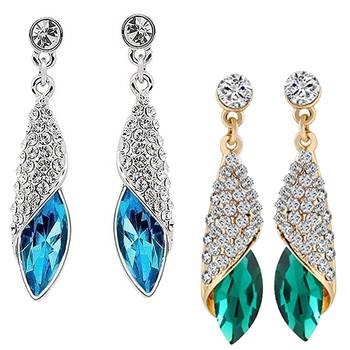 Multicolor crystal earrings 1
