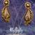 Royal Polkis Elegant Curve Earrings, Pearls Studded