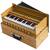 Safri Harmonium -3½ Octave, Portable, Traveler, Baja, 9 Stops (4 Drone), Two Set Reed-Bass/Male, Teak, Tuning: 440 Hz