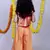 Orange embroidered cotton silk kids tops