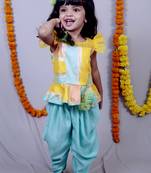 Multicolor woven cotton silk kids tops