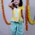 Multicolor woven cotton silk kids tops