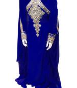 Blue georgette embroidered zari work islamic kaftans
