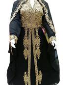 Black georgette embroidered zari work islamic kaftans