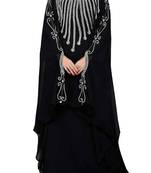 Black georgette embroidered zari work islamic kaftans