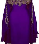 Purple Georgette Zari Work Kaftan