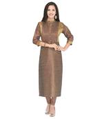 Green woven cotton kurti