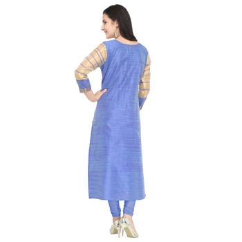 Purple woven cotton kurti 3