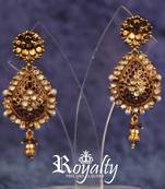 Olden Era Purple-Red Diamond Earrings