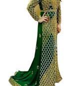 Green georgette embroidered zari work islamic kaftans