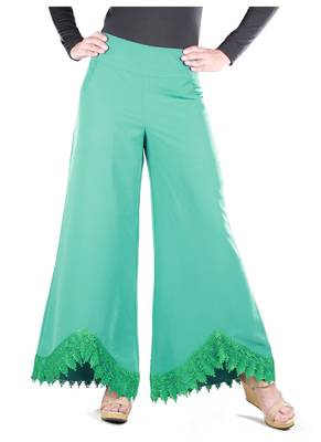 MyBatua Ateefa Light Green Palazzo Islamic Pants 1
