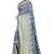 Grey embroidered art silk saree with blouse