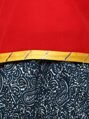 Blue Printed Cotton Stitched Lehenga 5