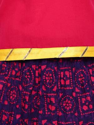 Purple Printed Cotton Stitched Lehenga 5