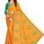 Mustard embroidered chiffon saree with blouse