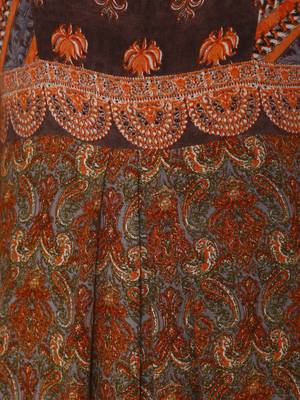 Orange printed rayon kurtas-and-kurtis 4