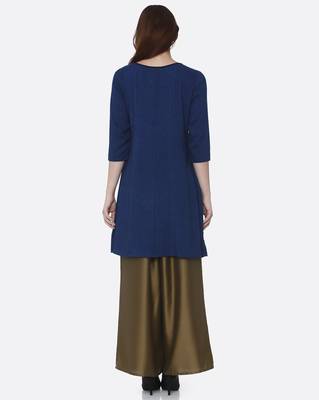 Blue printed rayon kurtas-and-kurtis 2