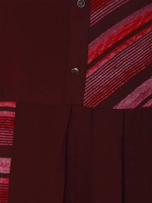 Maroon printed rayon kurtas-and-kurtis 4