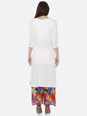 White plain rayon kurtas-and-kurtis 2