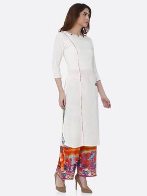 White plain rayon kurtas-and-kurtis 3