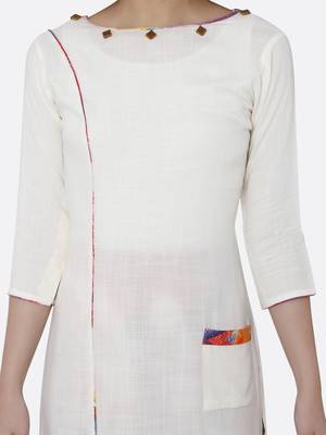 White plain rayon kurtas-and-kurtis 5