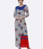 Multicolor printed rayon kurtas-and-kurtis