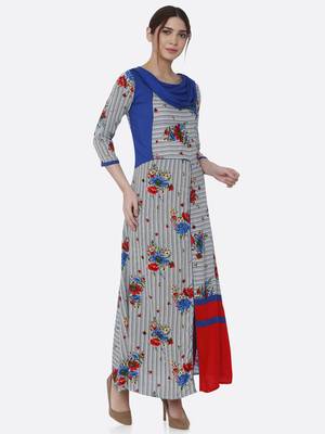 Multicolor printed rayon kurtas-and-kurtis 3