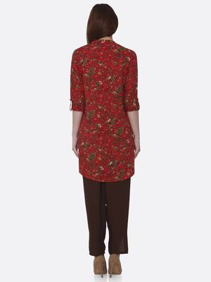 Pink printed rayon kurtas-and-kurtis 2