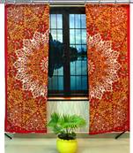 Mandala Window Hook Curtains Indian Drape Balcony Room Decor Curtain Boho Set Ethnic Window Treatments & Panels Set