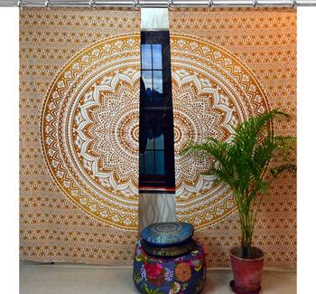 Indian Hook Curtain Mandala Curtains, Include 2 Panel Set Mandala Curtain, Tapestry, Drapes & Valances, Window Treatment 1