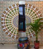 Mandala Window Hook Curtains Indian Drape Balcony Room Decor Curtain Boho Set Ethnic Window Treatments & Panels Set