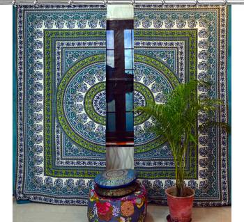 Mandala Window Hook Curtains Indian Drape Balcony Room Decor Curtain Boho Set Ethnic Window Treatments & Panels Set 1