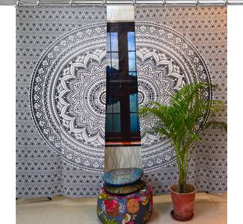 Mandala Window Hook Curtains Indian Drape Balcony Room Decor Curtain Boho Set Ethnic Window Treatments & Panels Set 1