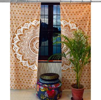 Indian Mandala Curtains Set Decorative Indian Tapestry Hook Curtains Mandala Curtains for Living room 1