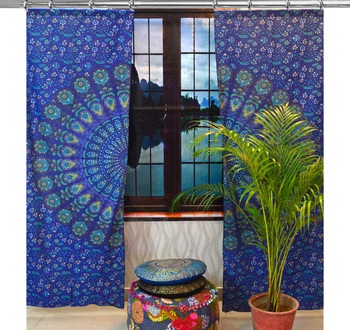 Indian Curtain Mandala Curtains Include 2 Panel Set Mandala